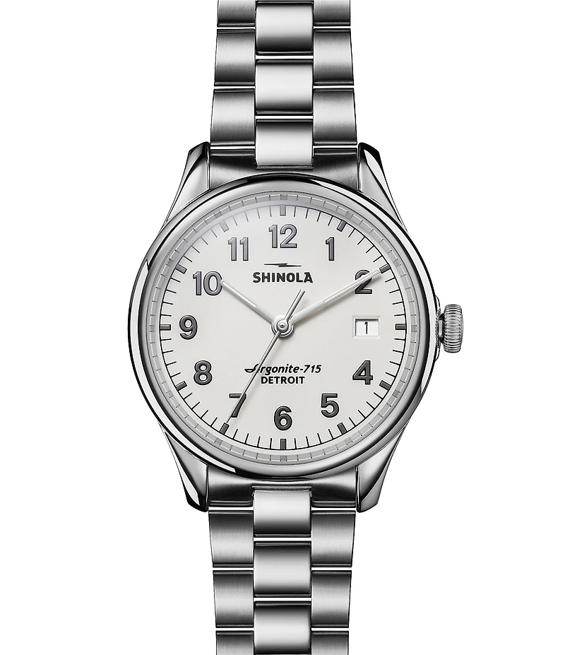 SHINOLA Unisex Vinton Quartz Analog Stainless Steel Bracelet Watch