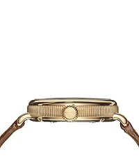 SHINOLA Women's Birdy Moon Phase Quartz Automatic Tan Leather Strap Watch