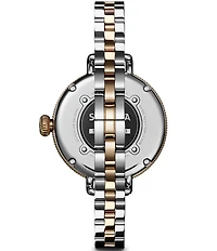 SHINOLA Women's Birdy Quartz Analog Two Tone Stainless Steel Bracelet Watch