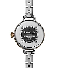 SHINOLA Women's Birdy Quartz Analog Two Tone Stainless Steel Bracelet Watch