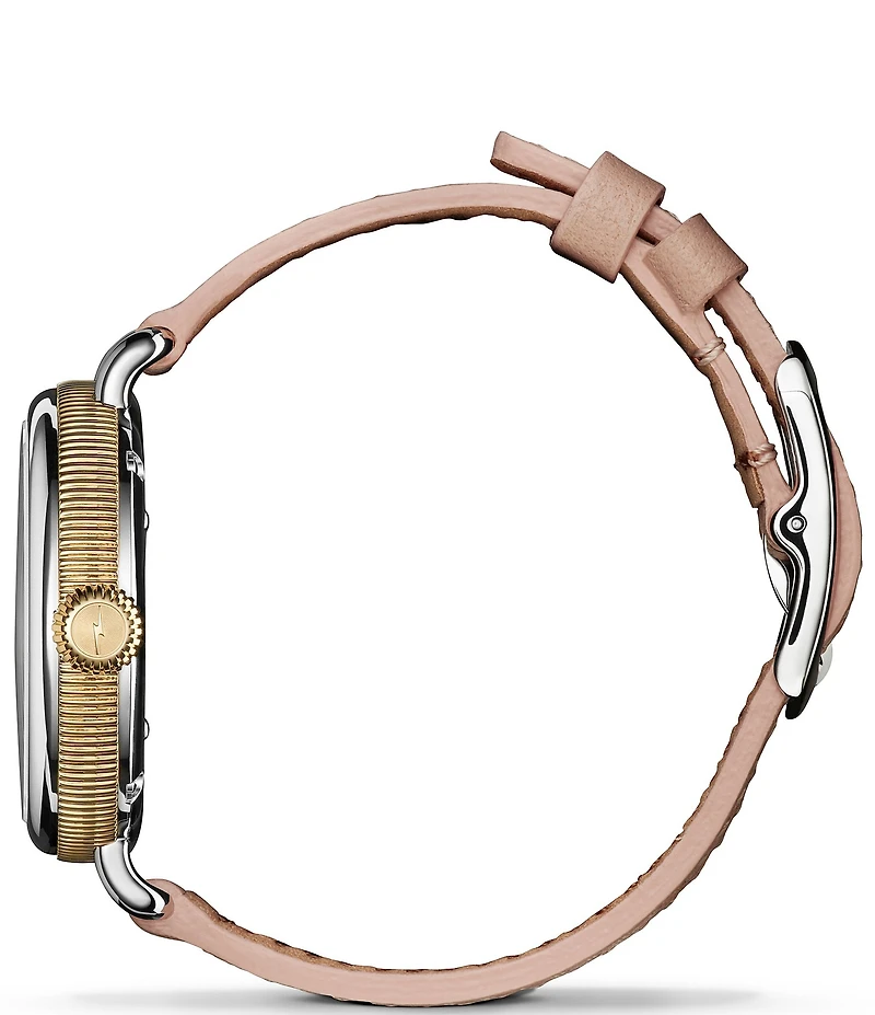 SHINOLA Women's Birdy Quartz Automatic Light Pink Leather Strap Watch