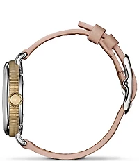 SHINOLA Women's Birdy Quartz Automatic Light Pink Leather Strap Watch