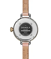 SHINOLA Women's Birdy Quartz Automatic Light Pink Leather Strap Watch