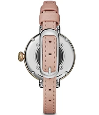 SHINOLA Women's Birdy Quartz Automatic Light Pink Leather Strap Watch