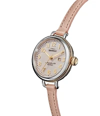 SHINOLA Women's Birdy Quartz Automatic Light Pink Leather Strap Watch