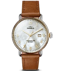 SHINOLA Women's Canfield Quartz Analog Leather Strap Watch
