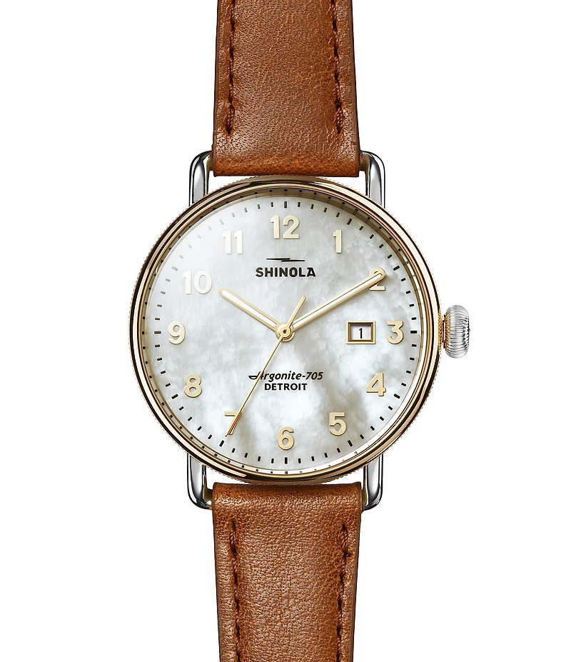 SHINOLA Women's Canfield Quartz Analog Leather Strap Watch