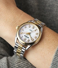 SHINOLA Women's Derby 505 Quartz Analog Two Tone Stainless Steel Bracelet Watch