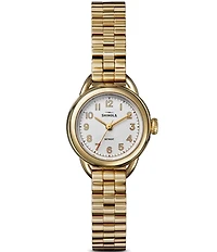 SHINOLA Women's Runabout Quartz Analog Gold Tone Stainless Steel Bracelet Watch