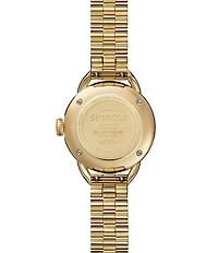 SHINOLA Women's Runabout Quartz Analog Gold Tone Stainless Steel Bracelet Watch
