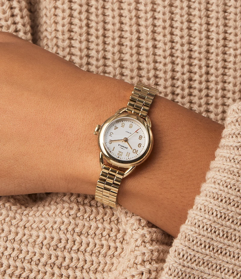 SHINOLA Women's Runabout Quartz Analog Gold Tone Stainless Steel Bracelet Watch