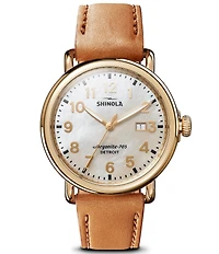 SHINOLA Women's Runwell Quartz Analog Leather Strap Watch