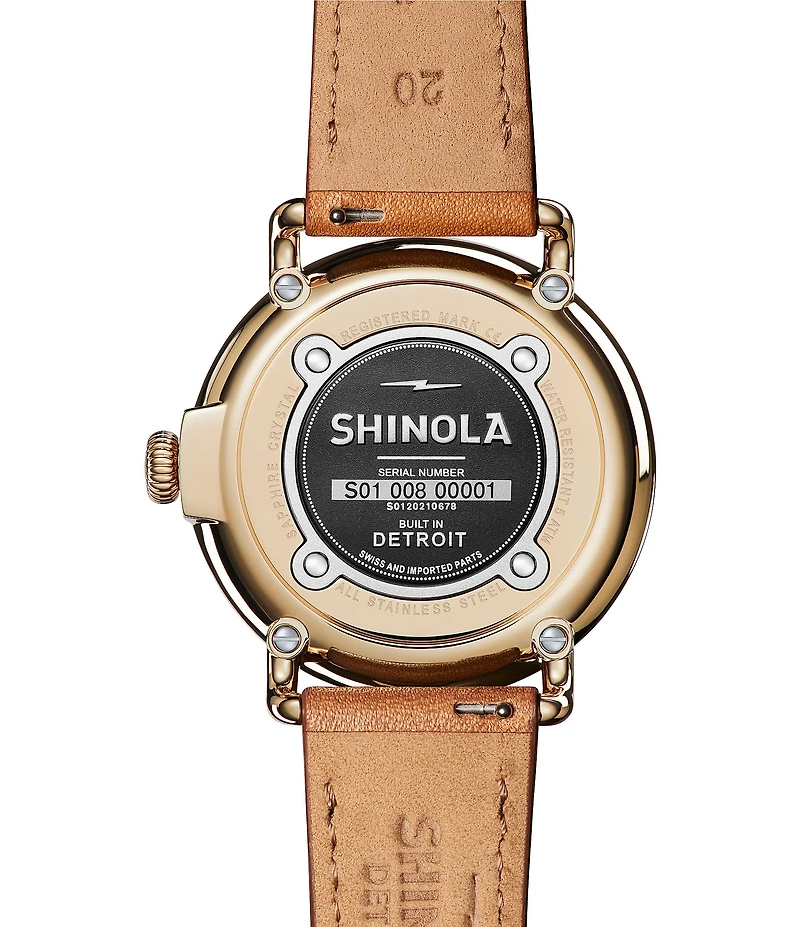 SHINOLA Women's Runwell Quartz Analog Leather Strap Watch