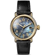 SHINOLA Women's Runwell Quartz Analog Leather Strap Watch