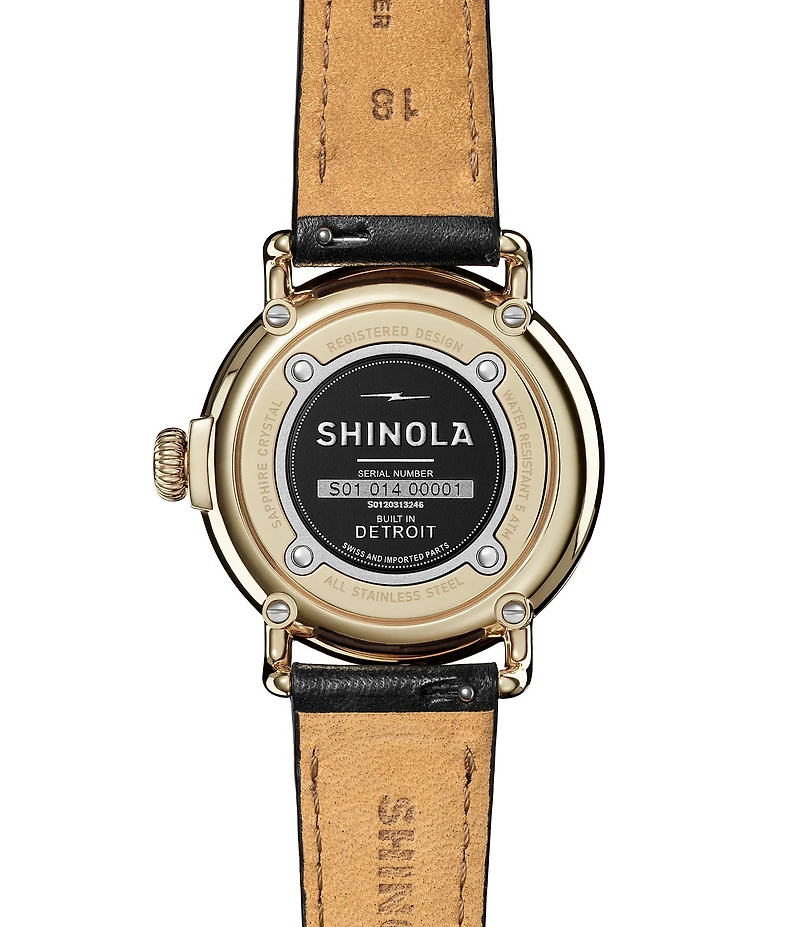 SHINOLA Women's Runwell Quartz Analog Leather Strap Watch