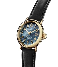 SHINOLA Women's Runwell Quartz Analog Leather Strap Watch