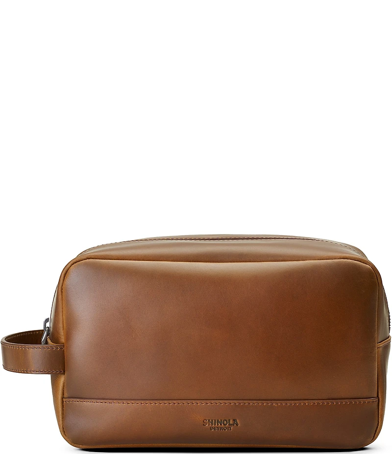 SHINOLA Zip Leather Travel Kit Navigator