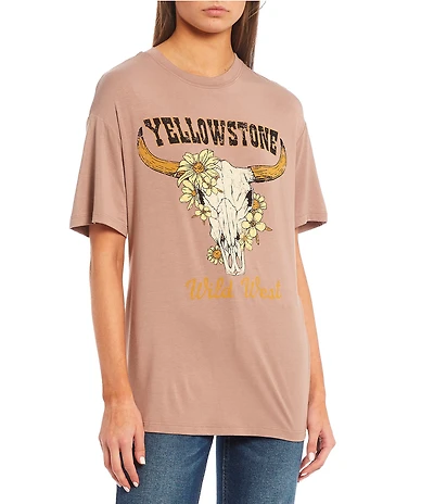 Moa Moa Yellowstone Wild West Short Sleeve Graphic T-Shirt