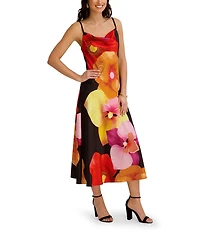 SIENA Printed Satin Maxi Dress
