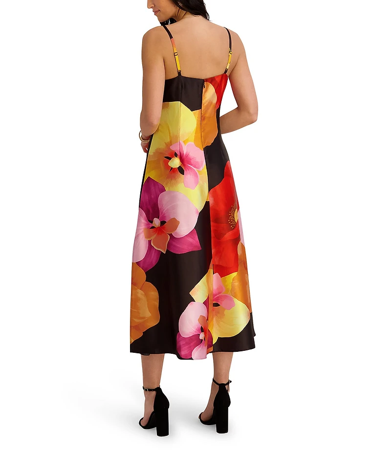 SIENA Printed Satin Maxi Dress