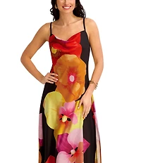 SIENA Printed Satin Maxi Dress