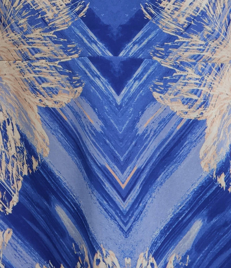 SIENA Printed Sleeveless V-Neck Midi Dress