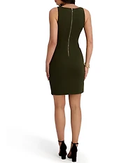 SIENA Surplice V-Neck Sleeveless Wrap Asymmetrical Hem Wrap Dress