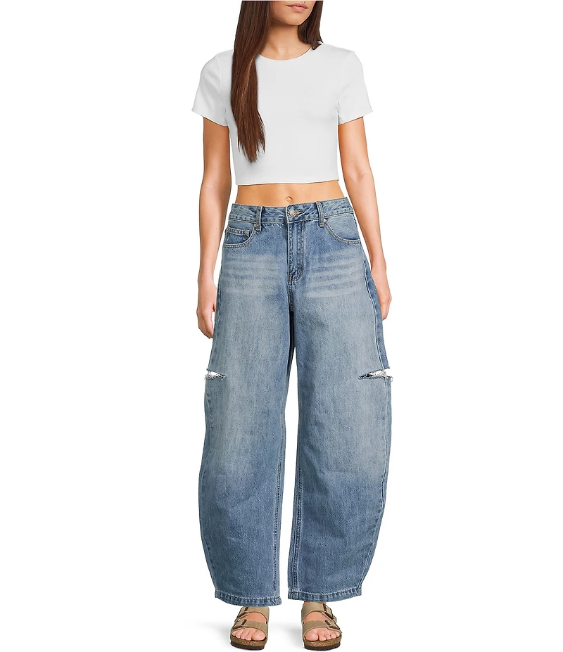 Signature 8 Barrel Cut Destructed Jeans