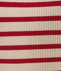 Signature 8 Crew Neck Sleeveless Stripe Rib Tank Top