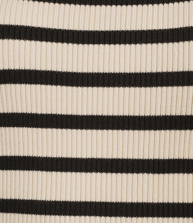 Signature 8 Crew Neck Sleeveless Stripe Rib Tank Top