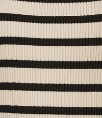 Signature 8 Crew Neck Sleeveless Stripe Rib Tank Top