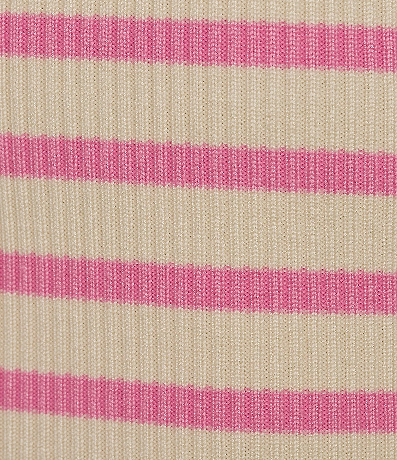 Signature 8 Crew Neck Sleeveless Stripe Knit Mini Dress