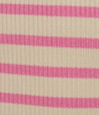Signature 8 Crew Neck Sleeveless Stripe Knit Mini Dress