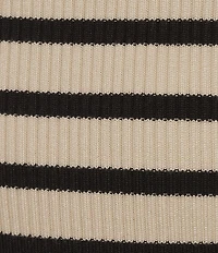 Signature 8 Crew Neck Sleeveless Stripe Knit Mini Dress