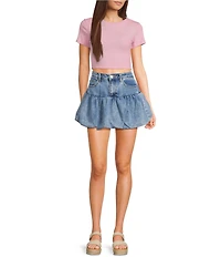 Signature 8 Denim Bubble Skirt