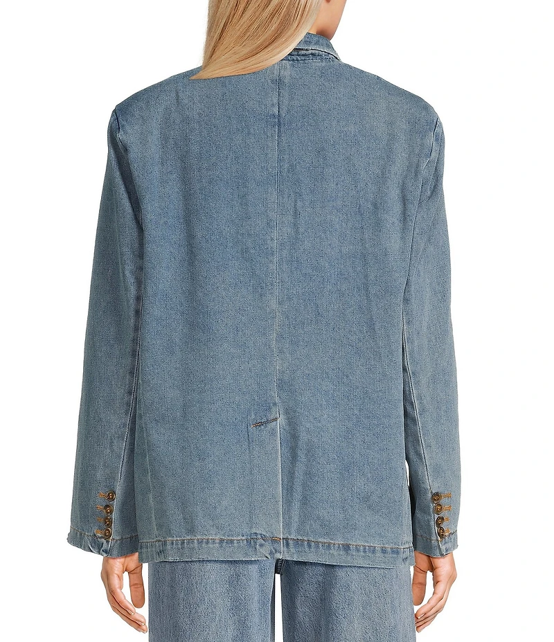 Signature 8 Denim Oversized Blazer