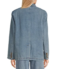 Signature 8 Denim Oversized Blazer