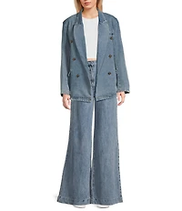 Signature 8 Denim Oversized Blazer