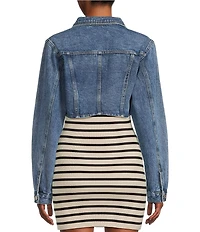 Signature 8 Long Sleeve Cropped Denim Jacket
