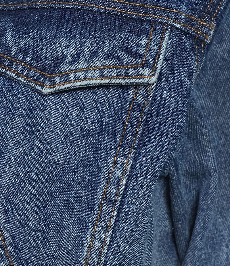 Signature 8 Long Sleeve Cropped Denim Jacket