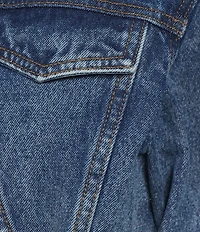 Signature 8 Long Sleeve Cropped Denim Jacket