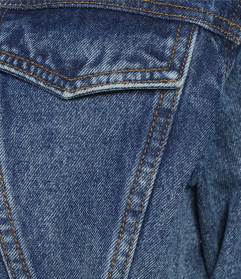 Signature 8 Long Sleeve Cropped Denim Jacket