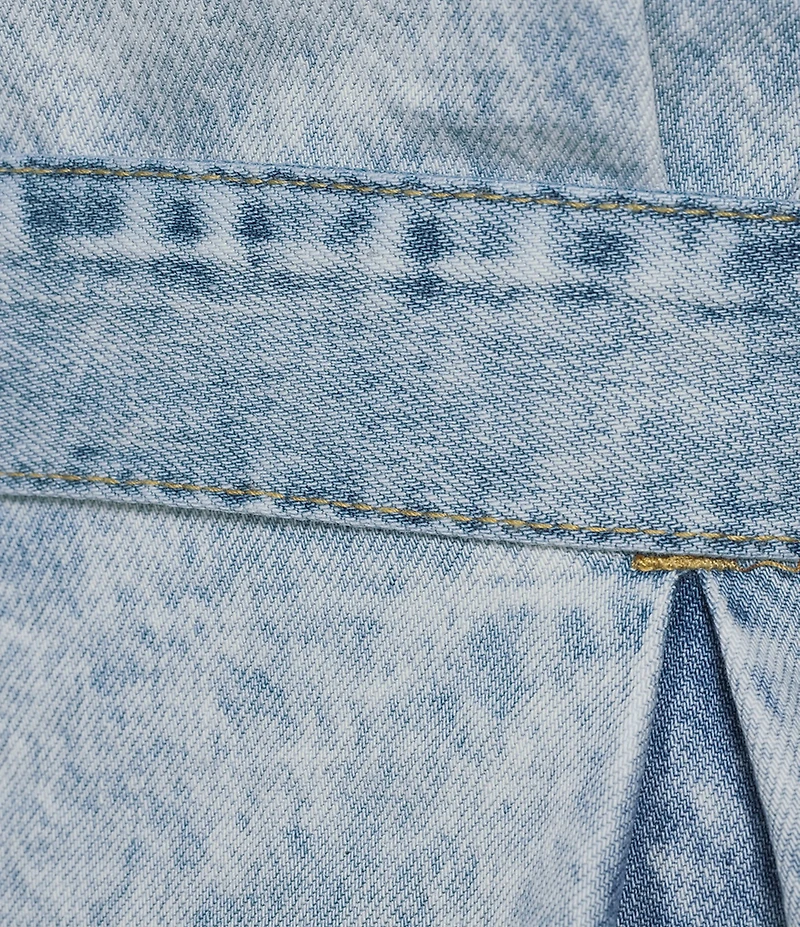 Signature 8 Strapless Belted Denim Top