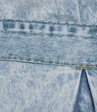 Signature 8 Strapless Belted Denim Top