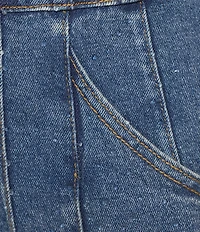 Signature 8 Strapless Denim Rhinestone Romper