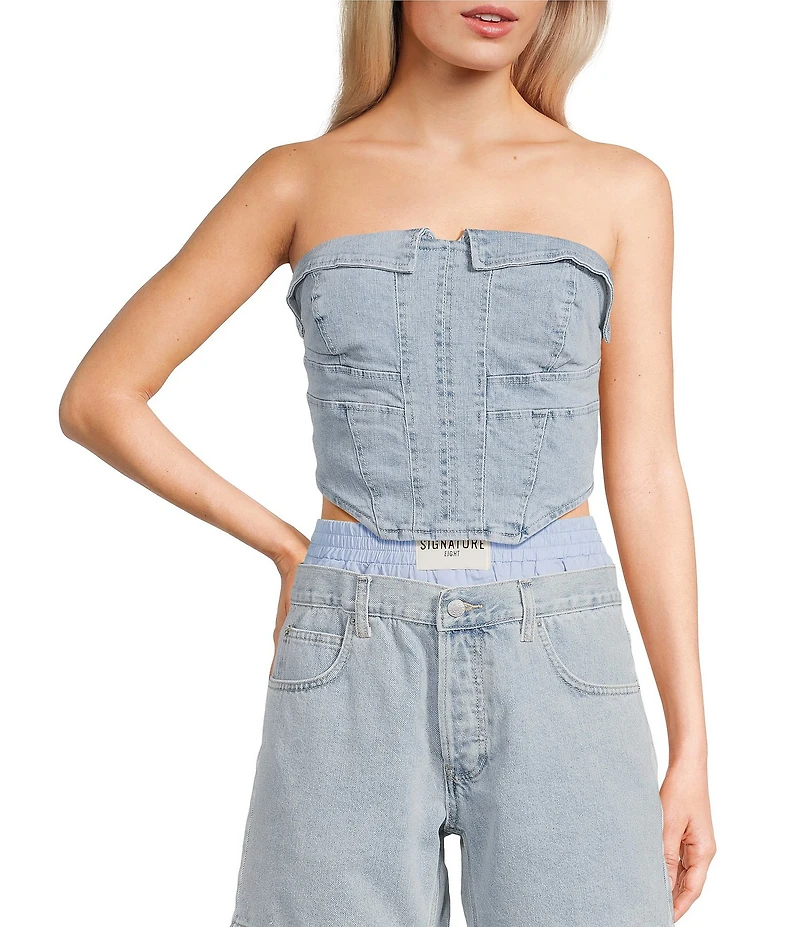 Signature 8 Strapless Denim Tube Top