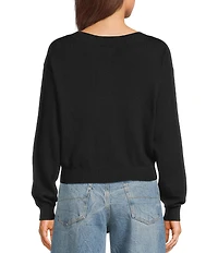 Signature 8 V-Neck Long Sleeve Sweater