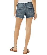 Silver Jeans Co. 5-Pocket Boyfriend Distressed Hem Denim Shorts