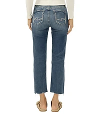 Silver Jeans Co. Avery High Rise Straight Leg Cropped Jeans