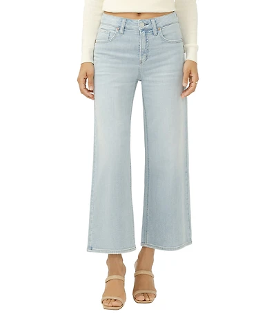 Silver Jeans Co. Avery High Rise Wide Leg Cropped Jeans